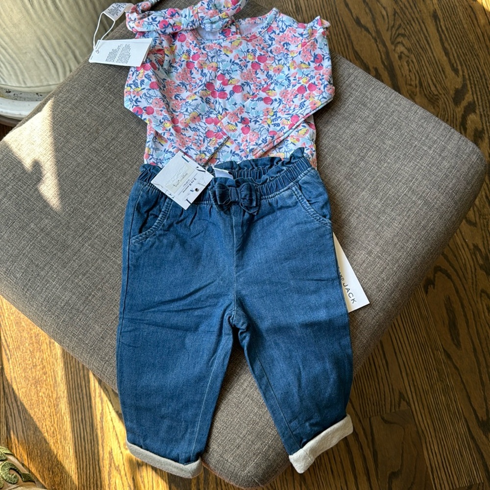 3 piece brand new girl Janie and Jack set